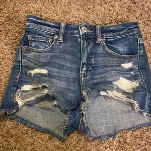 AE ripped jean shorts